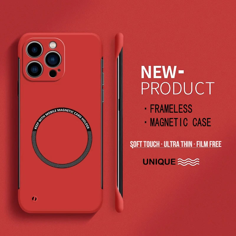 Slim Hard iPhone Case with Surface-Mounted Metal Ring
