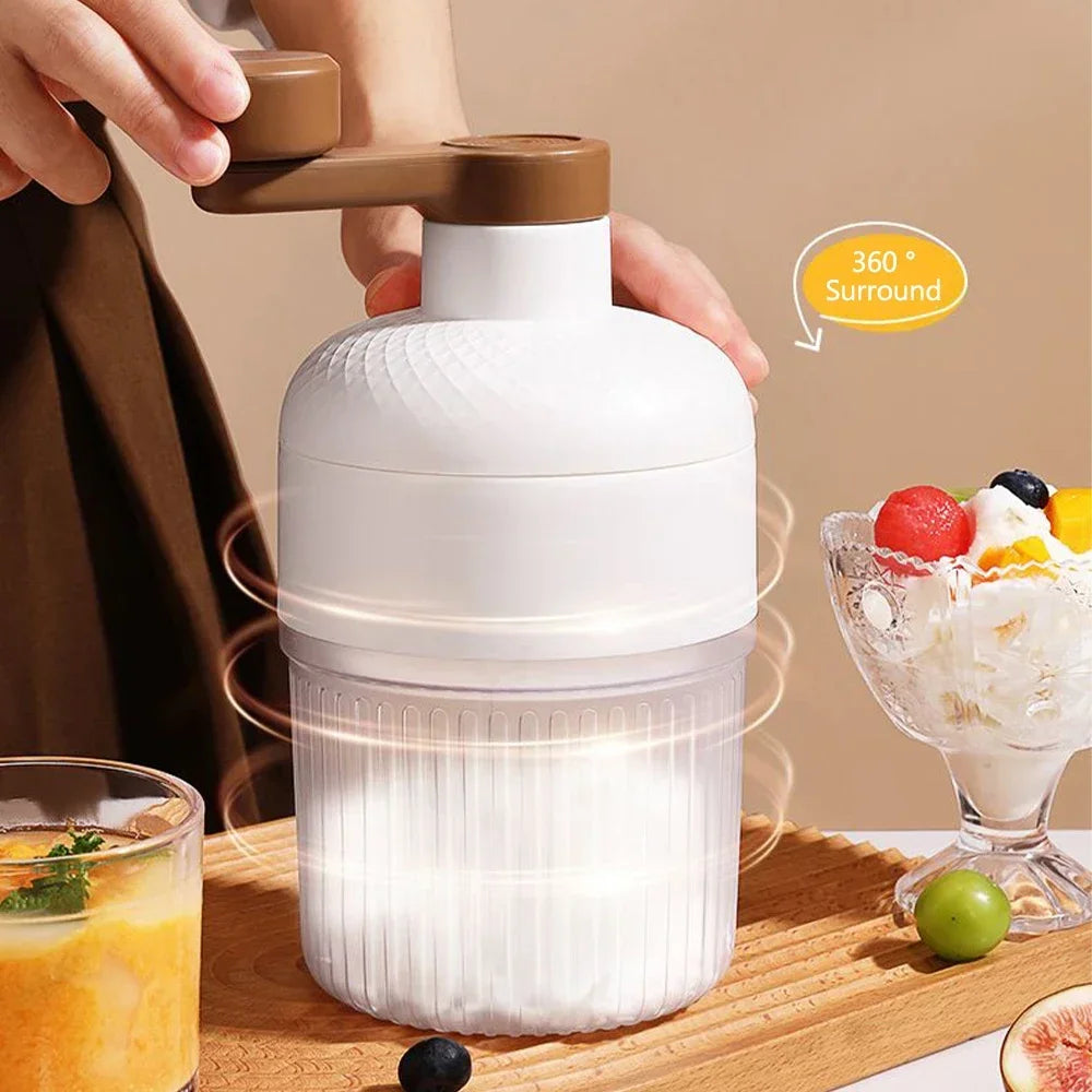 Manual Hand-Crank Ice Crusher – Portable Shaved Ice & Smoothie Maker, Non-Slip Base, Easy to Clean