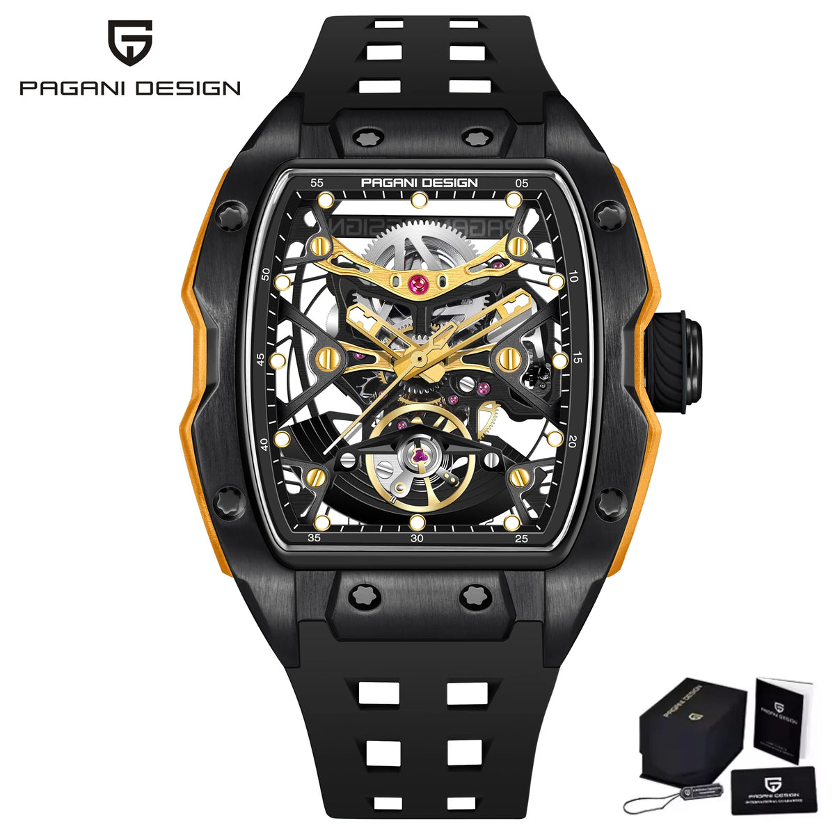 PAGANI DESIGN PD-YS018 Men’s Automatic Skeleton Watch