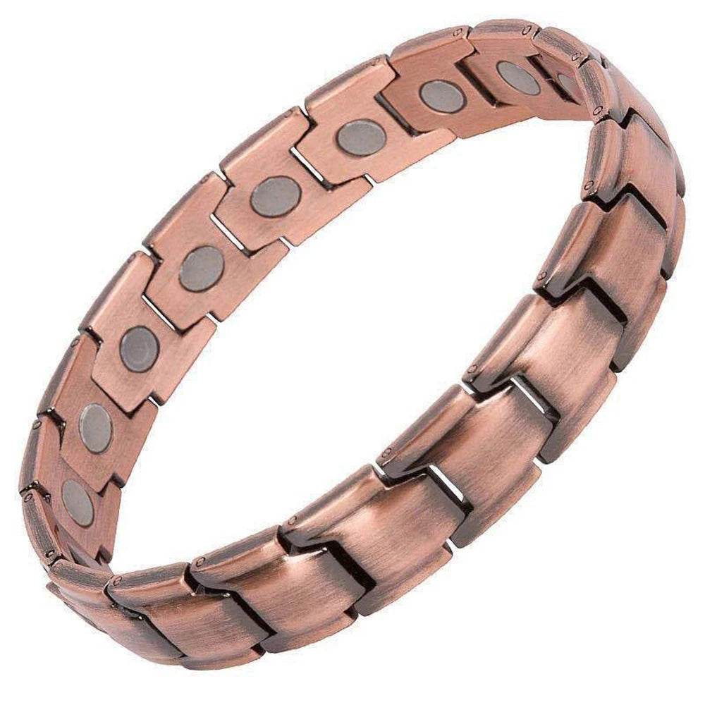 Men’s Vintage-Style Copper-Tone Link Bracelet