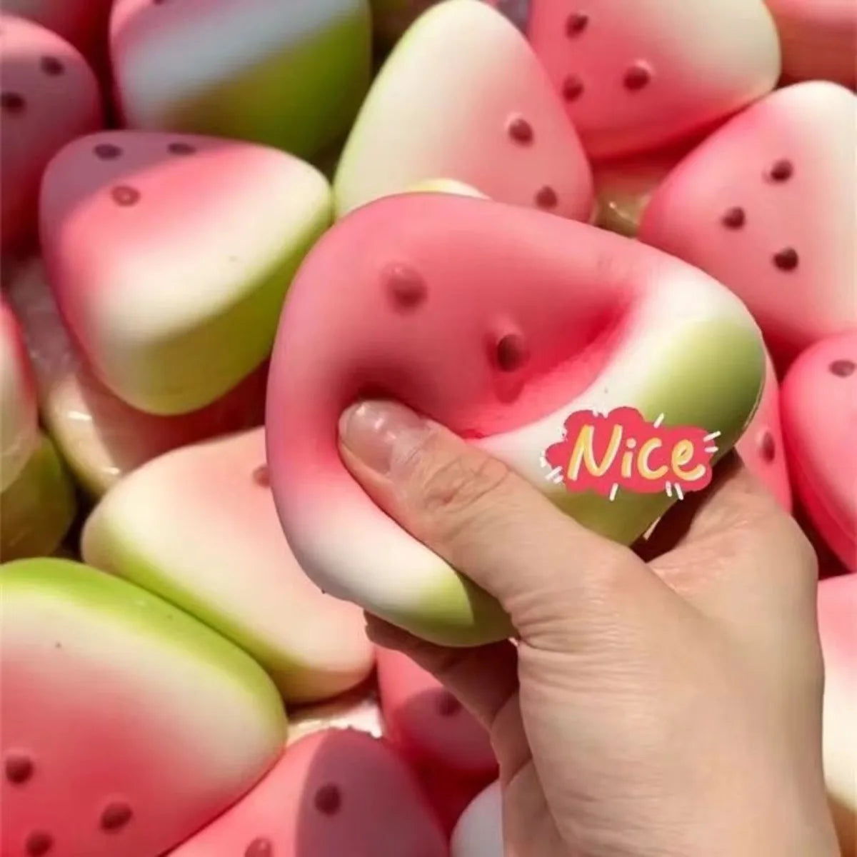 New Summer Ice Watermelon Squishy – Slow Rising Soft Wet Squeeze Stress Relief Fidget Toy, Cute Aesthetic Decor for Kids & Adult