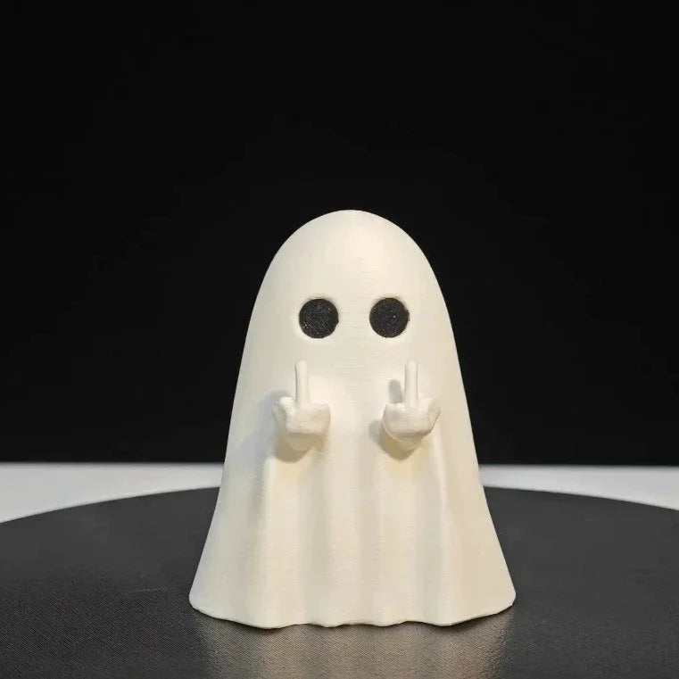 Middle-Finger Ghost Figurine – Luminous Green