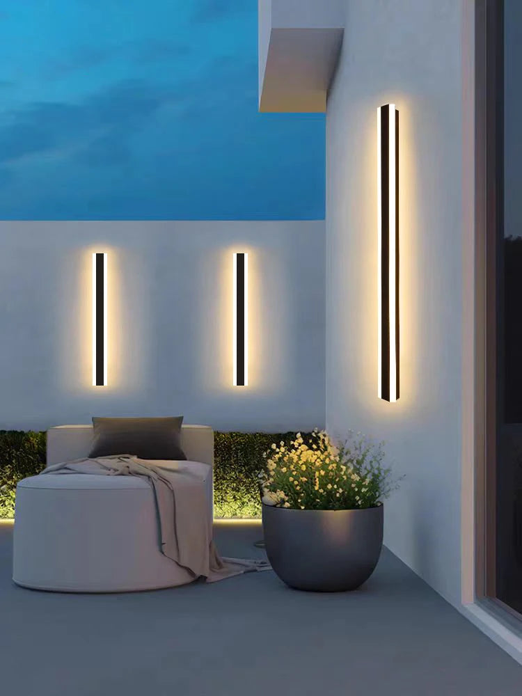 Modern Outdoor LED Wall Lamp – IP65 Waterproof, Dimmable, Multiple Sizes