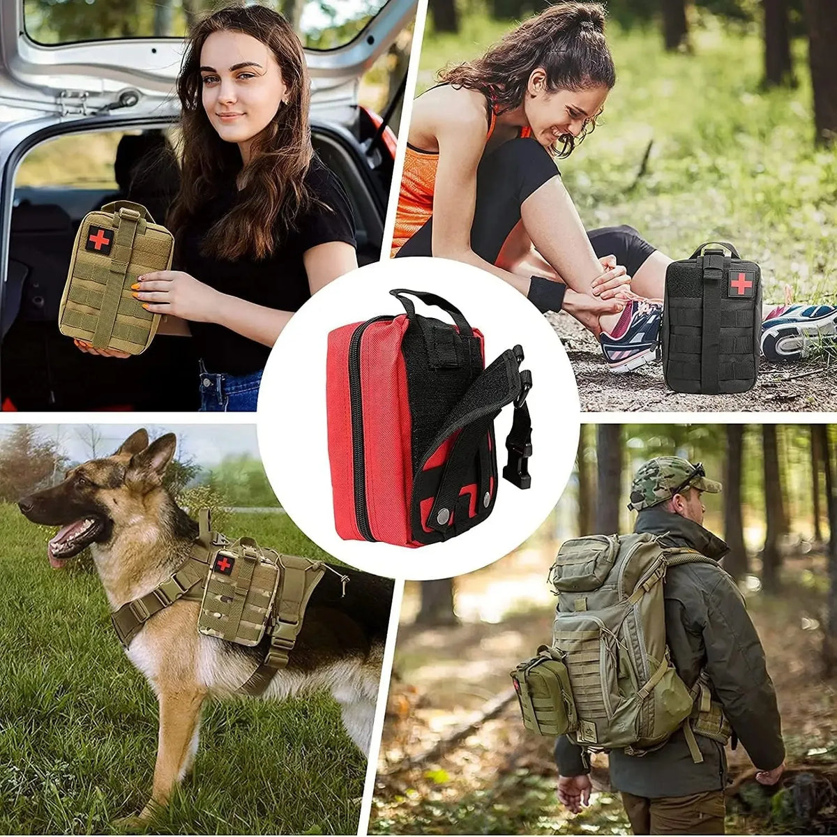 Waterproof Oxford Molle First Aid Pouch – IFAK Emergency Waist Pack for Outdoor Adventures