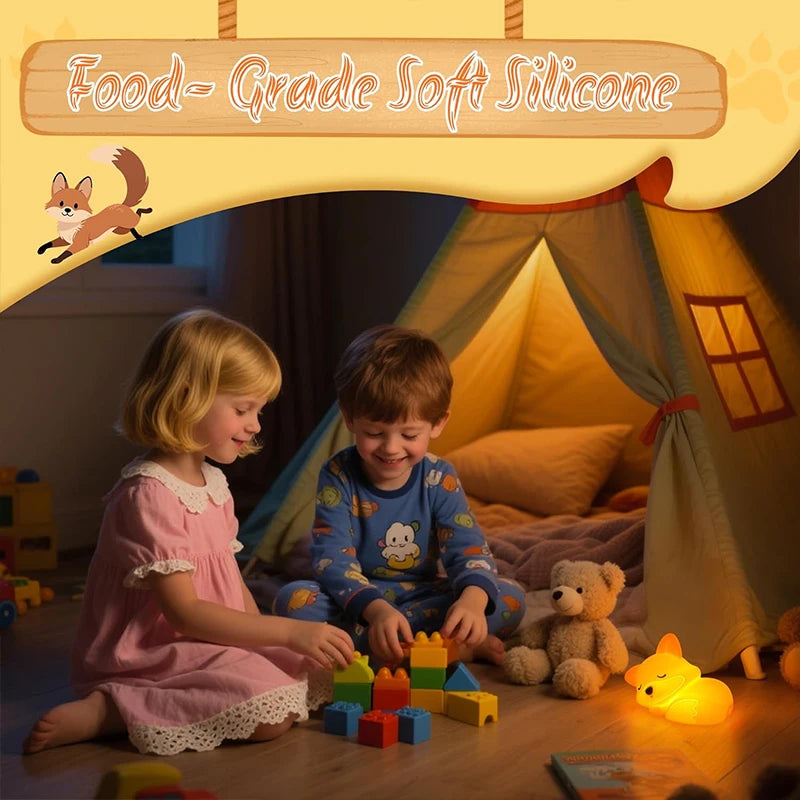 Rechargeable Fox Night Light – Tap Control & 20-Minute Timer