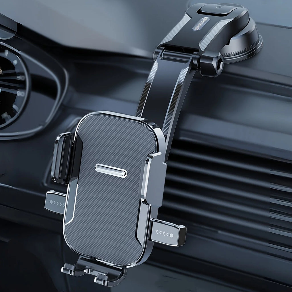 MIRACASE 360° Car Phone Holder – Dashboard Suction Cup Mount, Adjustable Angle, One-Hand Release, Universal for 4–7" Smartphones