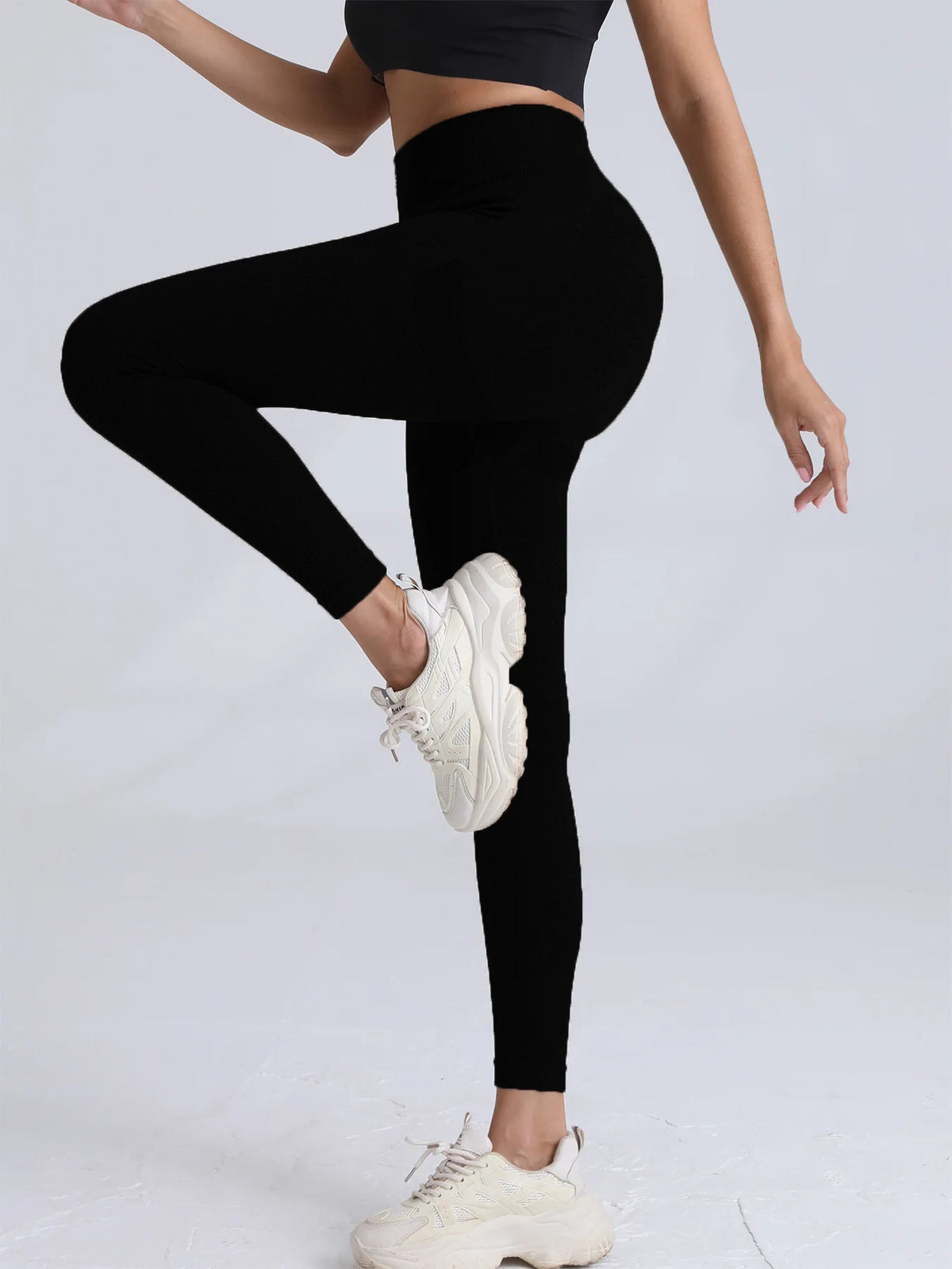 Women's High-Waisted Seamless Stretch Leggings