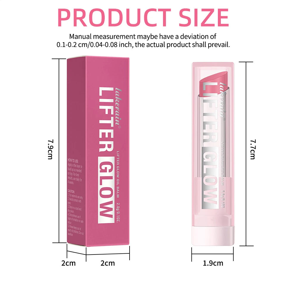 Lakerain Glow Lip Oil Balm Long Lasting Moisturizing Nourishing Daily Care Lip Balm Smooth-melt Softness Texture Natural Makeup