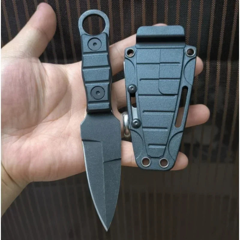 Black Thorn EDC Survival Knife – 7cm Stainless Steel Blade with K Sheath