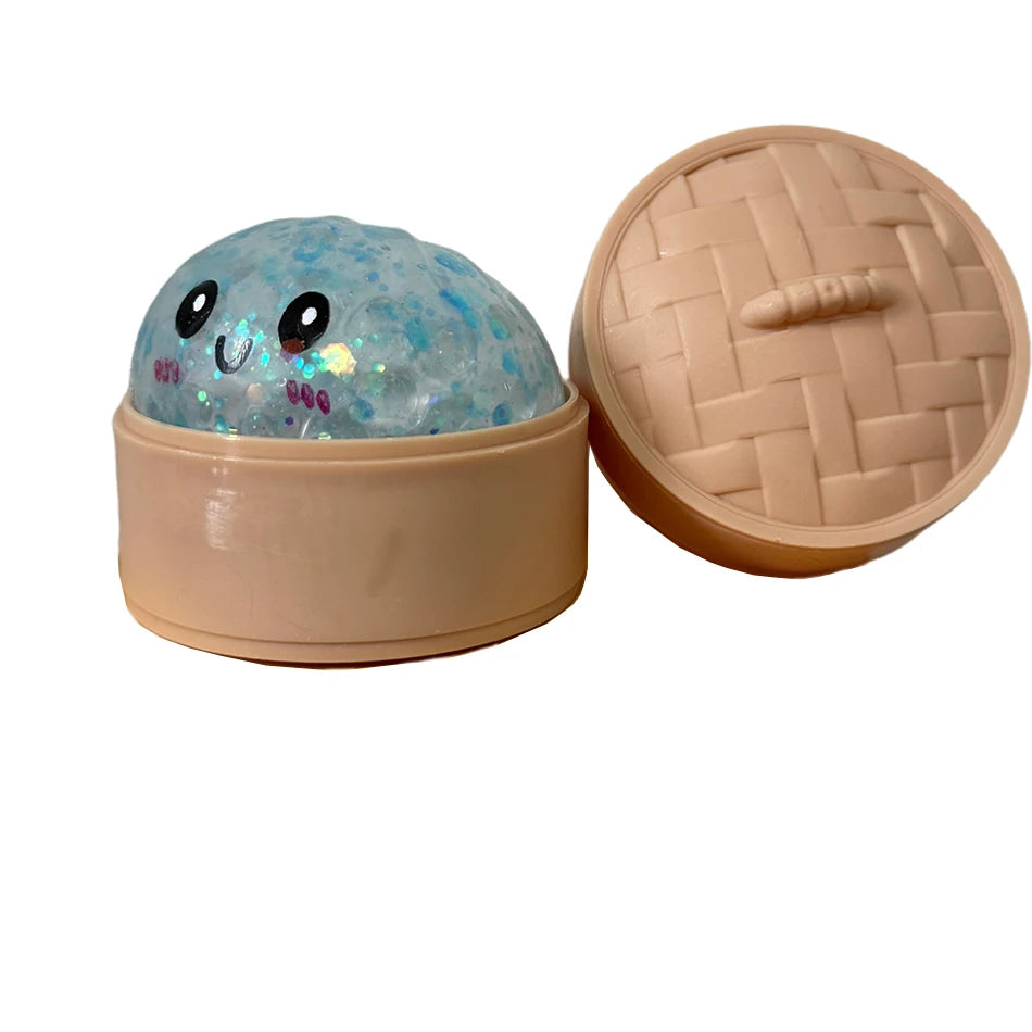 Dumpling Pressure Dumpling Squishies Cute Colorful Bun Toy Slow Rising Stress Relief Fidget Toy for Kids Adults Anti-Anxiety Toy