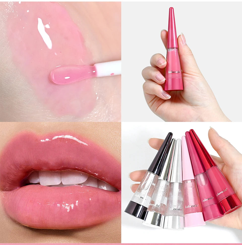Lakerain Lip Plumper Gloss Oil Lip Long-Lasting Moisturizer Volume Boosting Lip Oil Volumizing & Hydrating Non-Dry Plumping