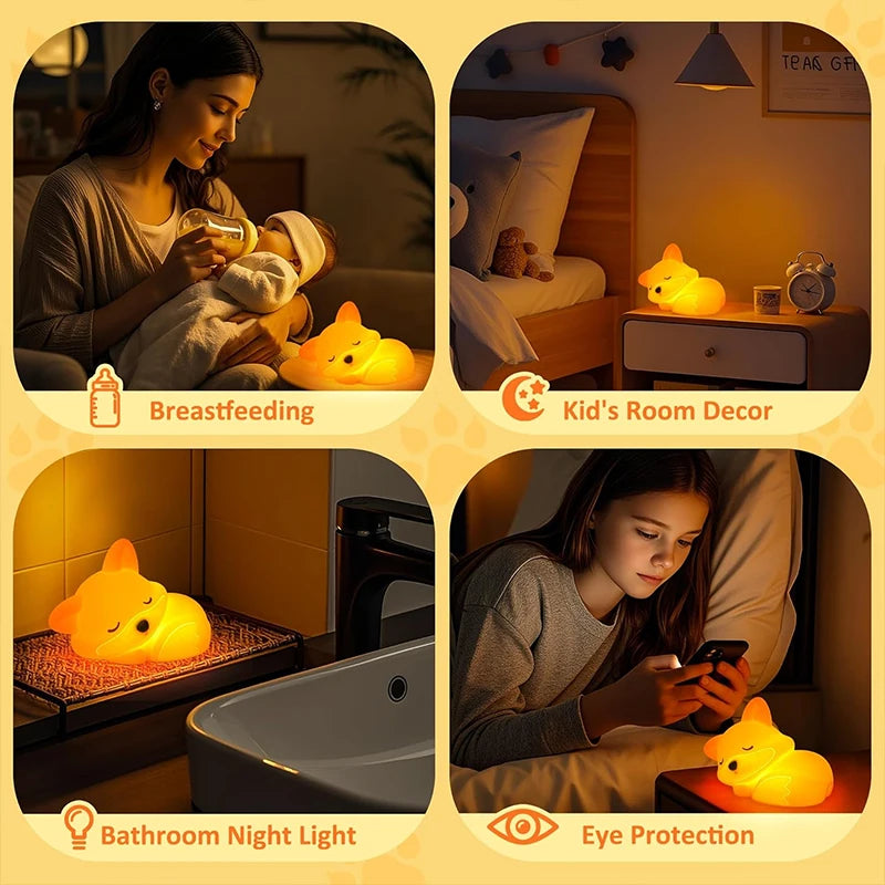 Rechargeable Fox Night Light – Tap Control & 20-Minute Timer