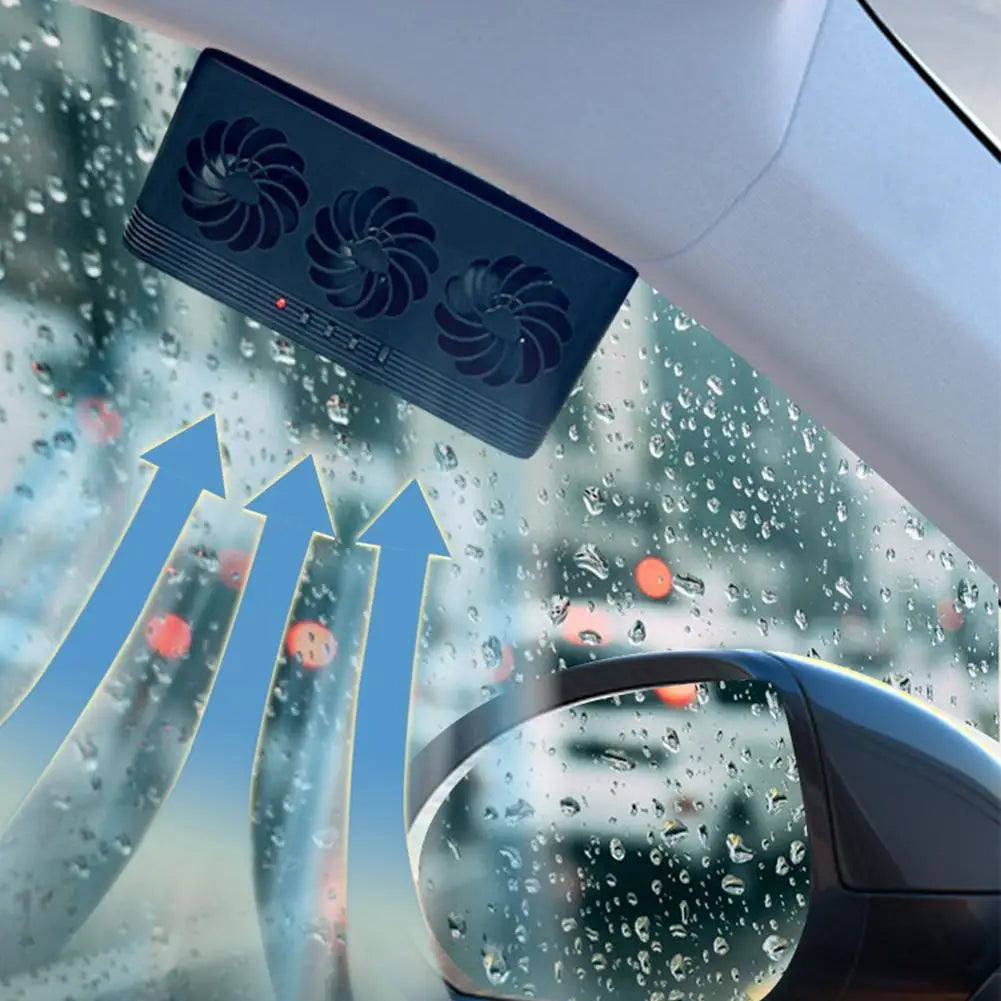 Solar-Assisted Car Window Ventilation Fan