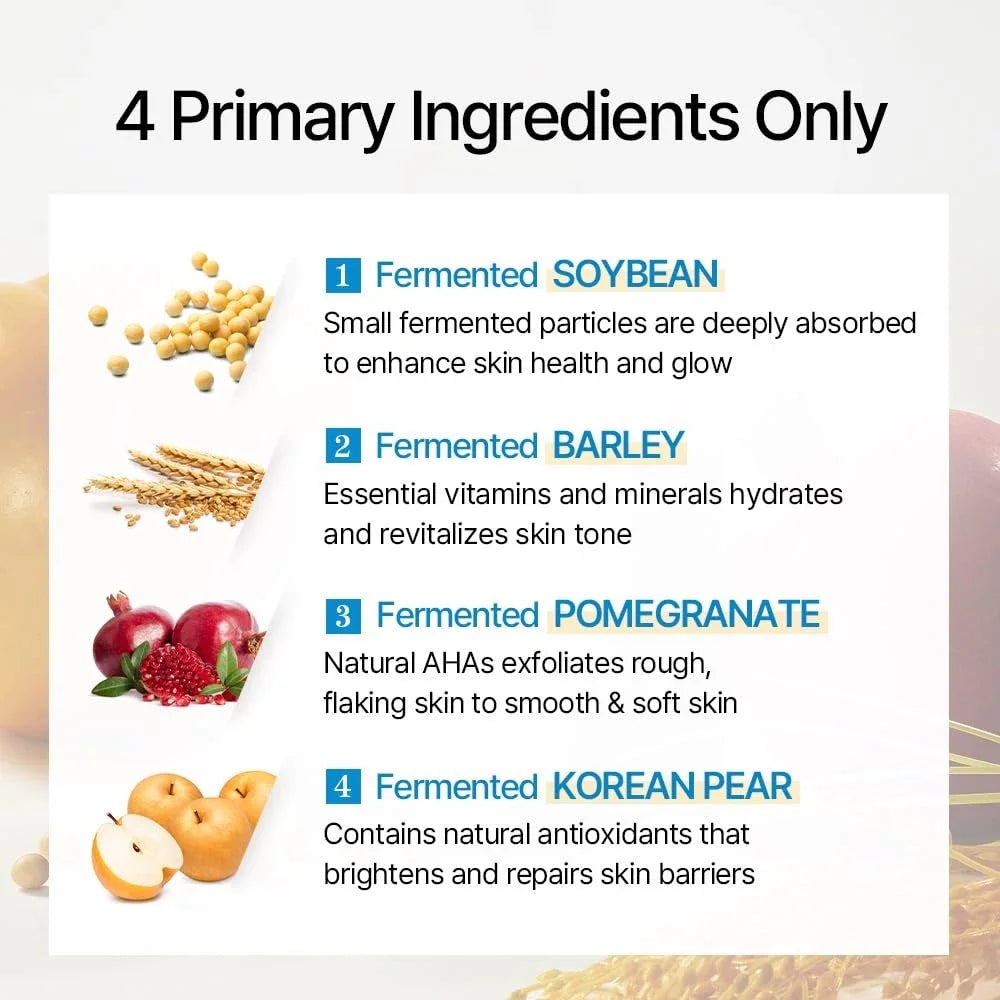 Korean Skincare Mixsoon Glow Bean Essence,Exfoliating Gentle Long-lasting Hydration Facial Moisturizing Serum Smooth Skin 50ml