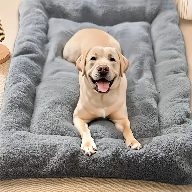 Dog Pet Beds Extra Large Plush Dog Bed Sofa Thickened Super Soft Polyester Pet Mat Dog Crate Mat Bed For Dog Beds ﻿