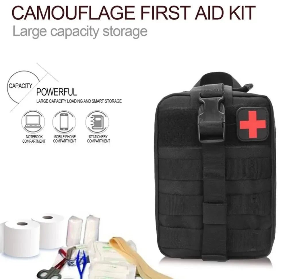 Waterproof Oxford Molle First Aid Pouch – IFAK Emergency Waist Pack for Outdoor Adventures