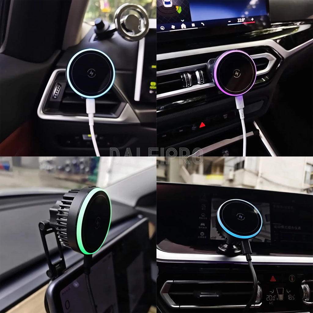 Magnetic Wireless Car Charger with Active Cooling