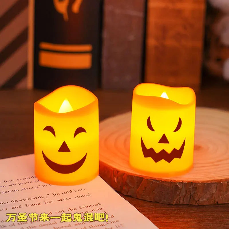 Halloween Jack-o’-Lantern LED Candles – 6-Piece Set