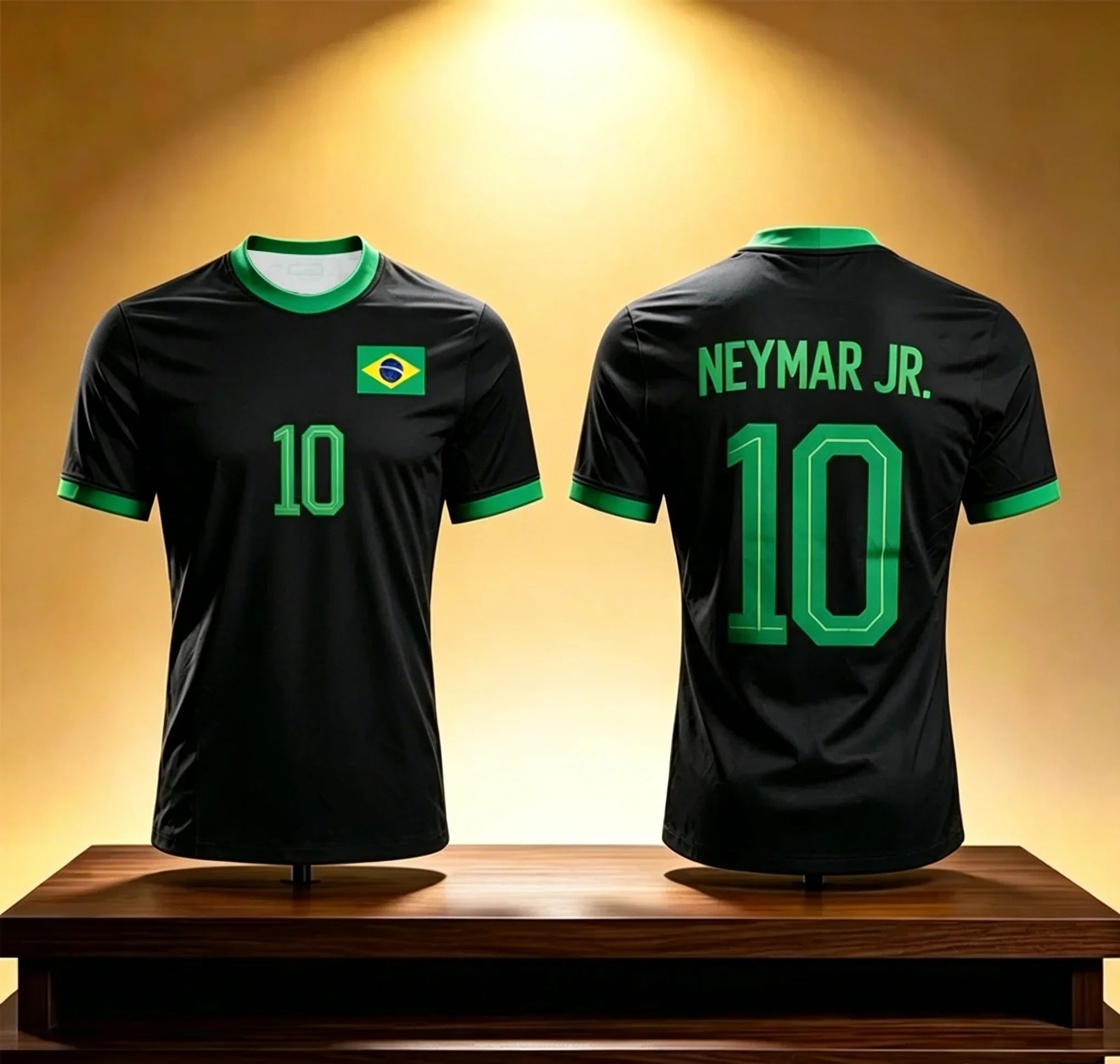 Neymar & VINI JR 3D Printed Football Jersey For Men Women Summer Fashion Sports Quick-dry Breathable Shorts Sleeve Soccer Tees