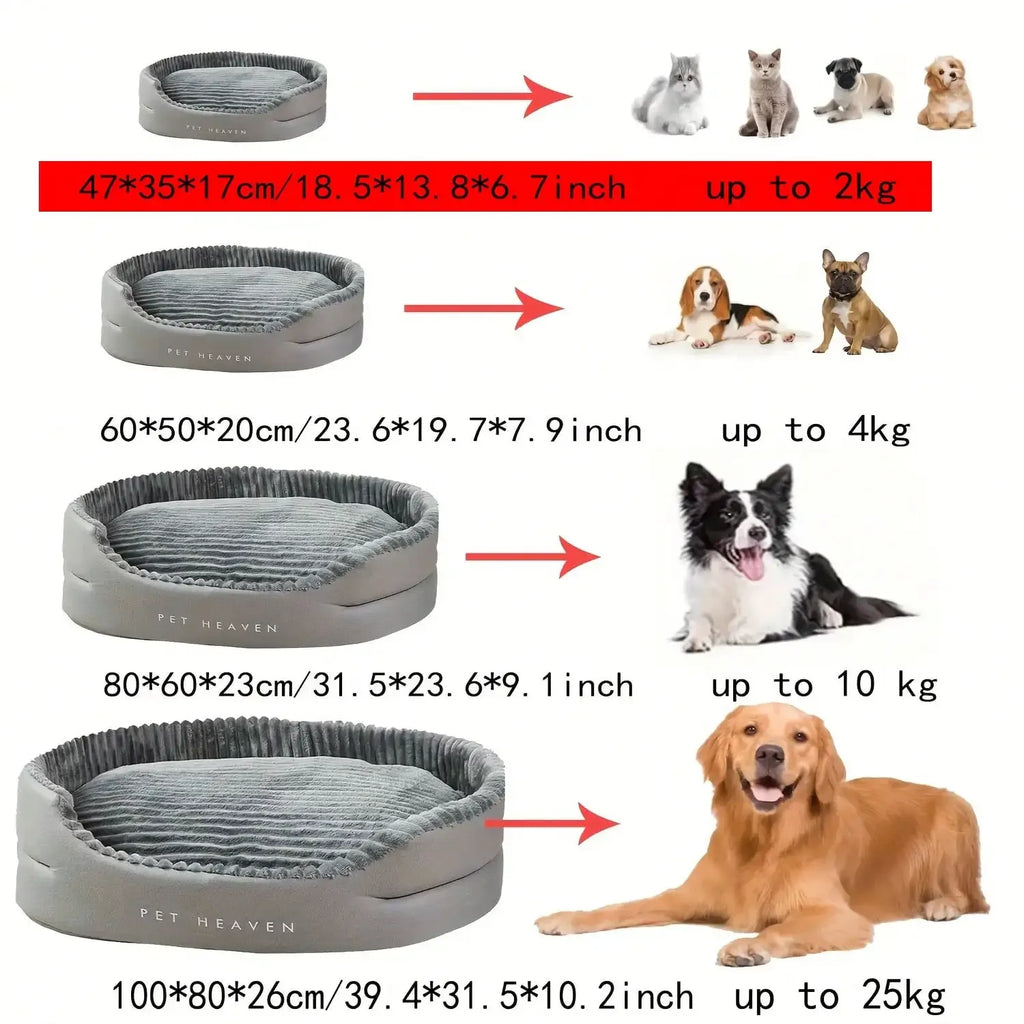 Machine-Washable Soft & Cozy Pet Bed – All-Season Dog & Cat House With Warm Mat | Plush Comfort, Winter Essential & Perfect Christmas Gift For Small/Medium/Large Pets, Indoor Outdoor Use
