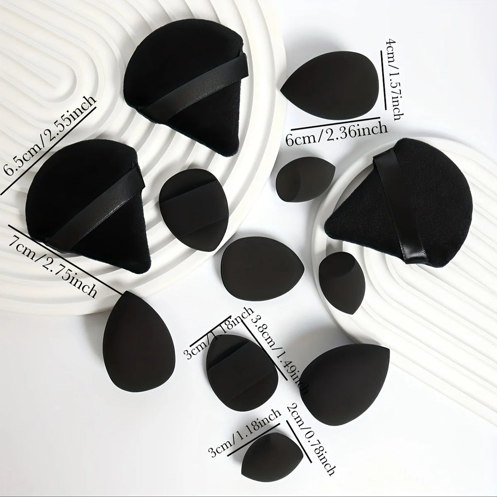 12-Piece Makeup Sponge & Powder Puff Set