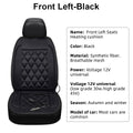 12V Heated Car Seat Cushion – Quilted, 2 Heat Settings