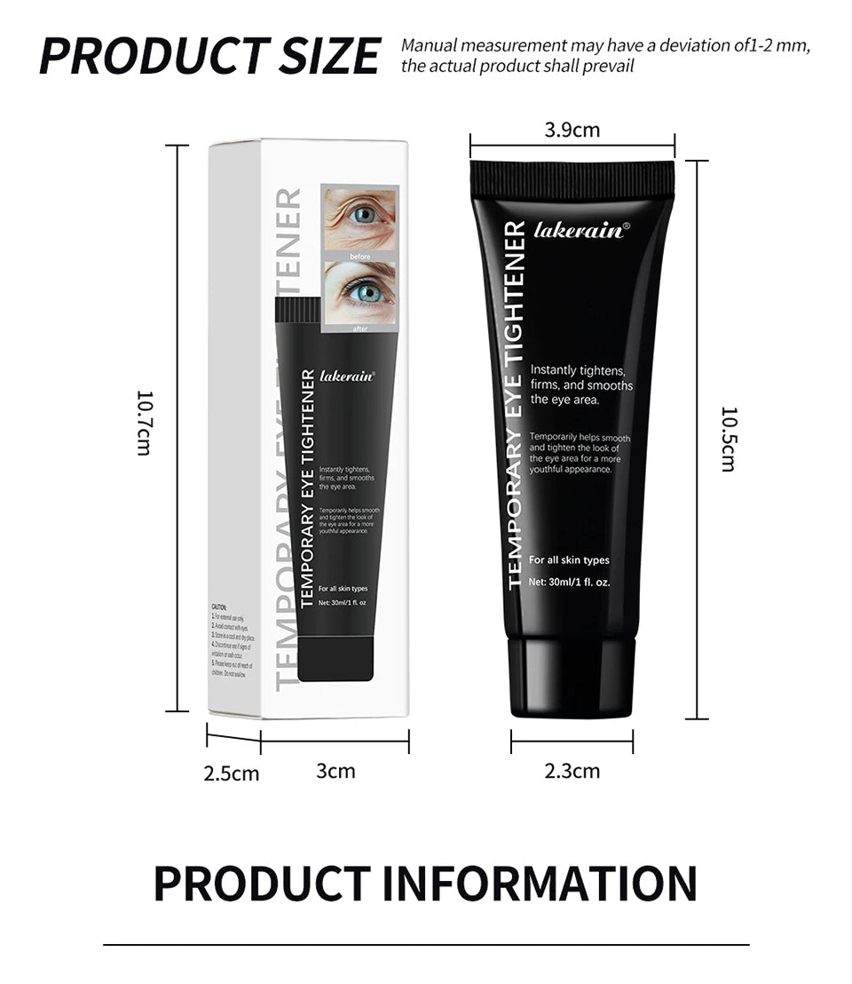 Instant Face Tightener Cream – Temporary Eye & Skin Tightening, Anti-Aging, Smooths Fine Lines & Wrinkles, 30ml