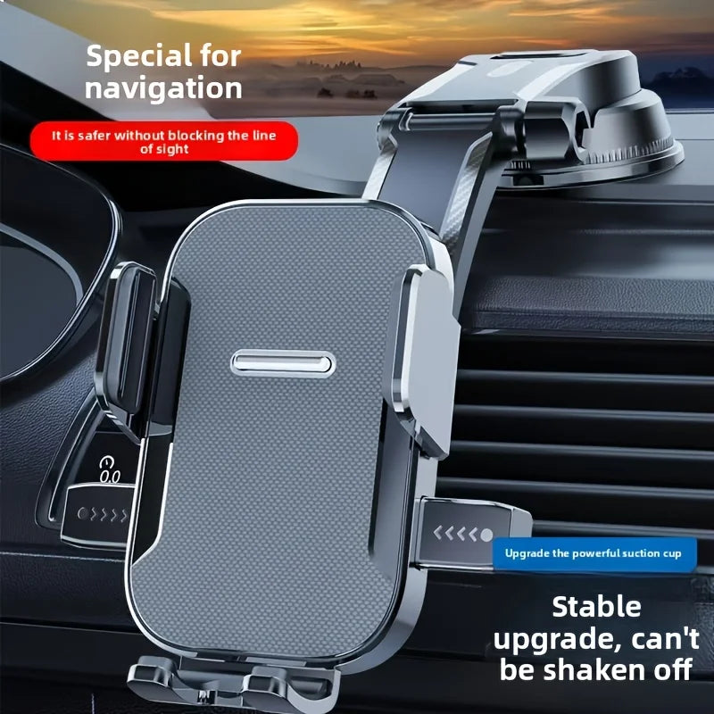 MIRACASE 360° Car Phone Holder – Dashboard Suction Cup Mount, Adjustable Angle, One-Hand Release, Universal for 4–7" Smartphones