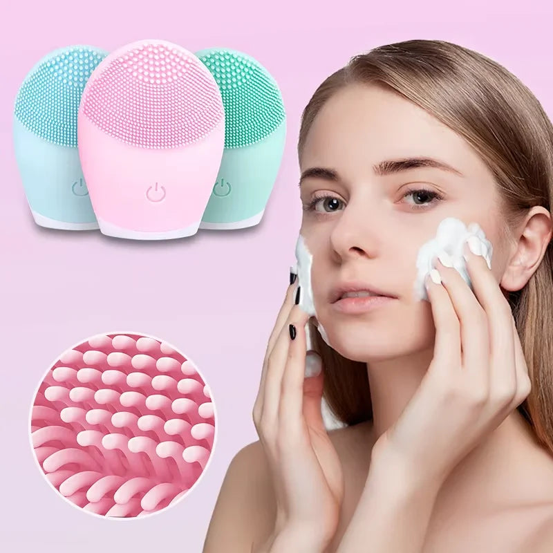 Electric Silicone Facial Cleansing Brush