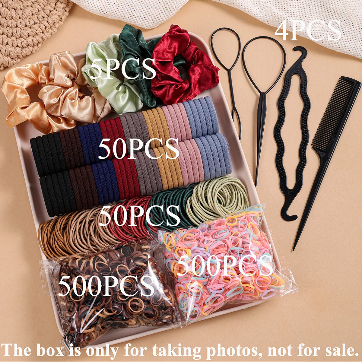Hair Accessory Set – Scrunchies, Hair Ties & Styling Tools