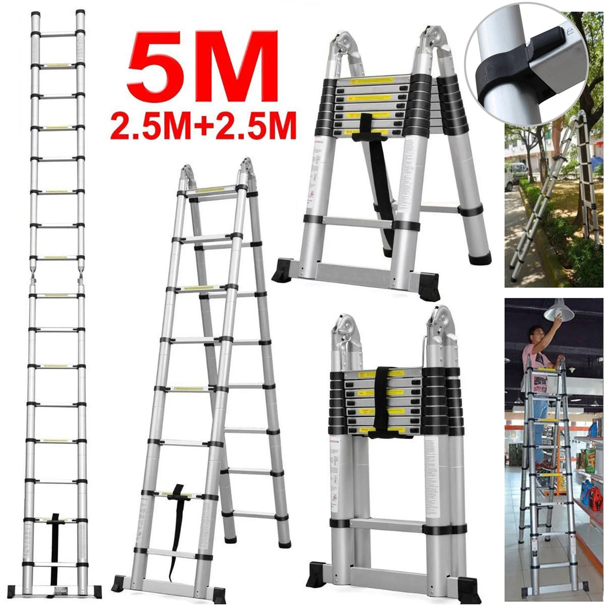 DayPlus Multi-Purpose Folding Telescopic Ladder