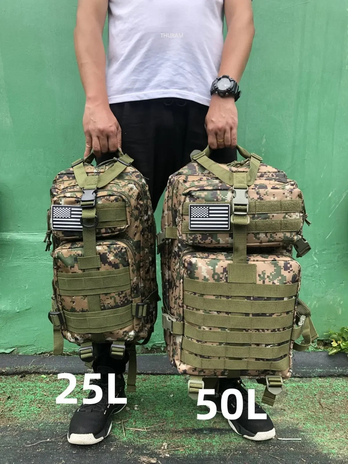 Tactical Backpack with MOLLE Webbing – 25L or 50L