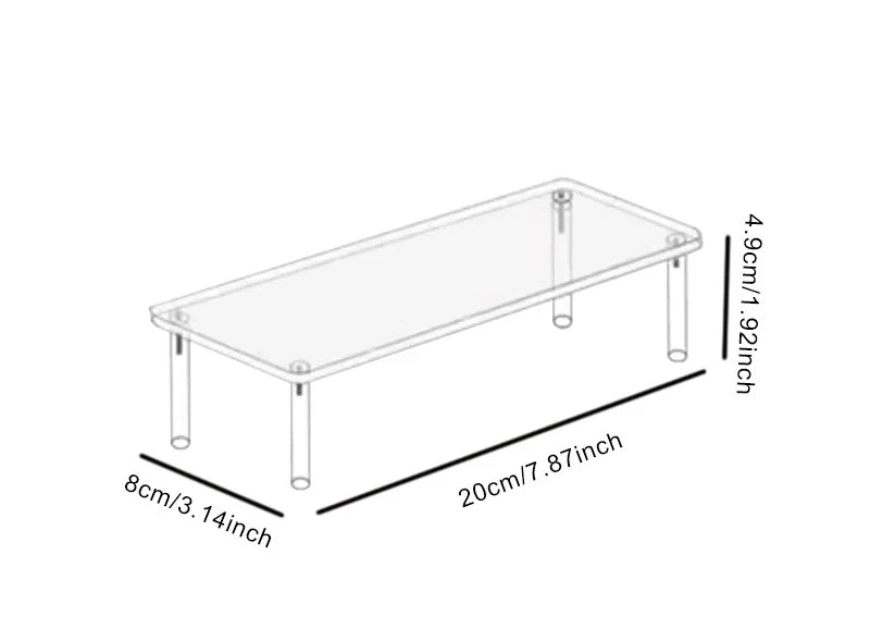 Clear Acrylic Display Stand – 1 to 4 Tier Riser Rack for Figures, Cupcakes, Perfume & Collectibles