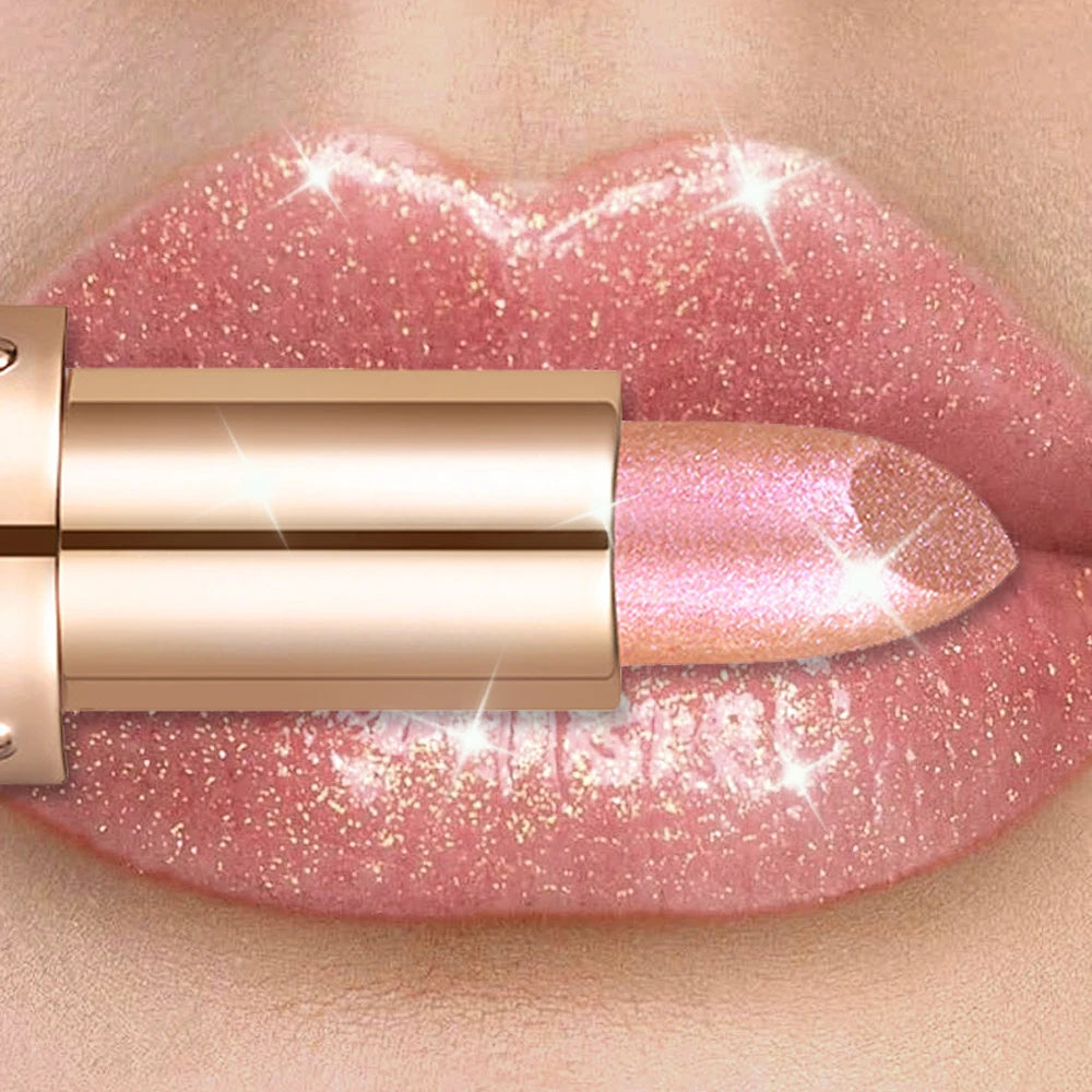 Metallic Shimmer Lipstick – 7 Chameleon & Pearl Shades