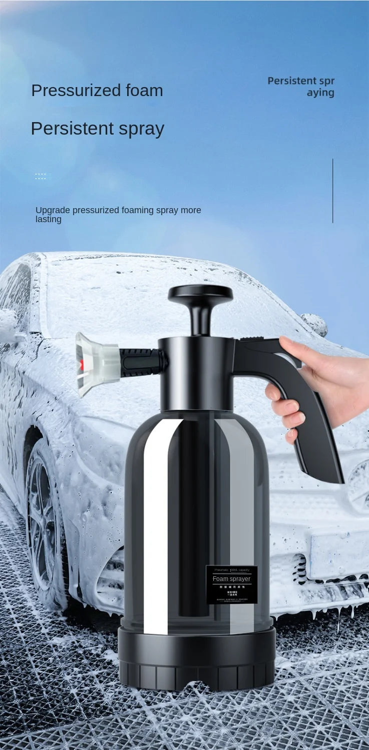 2L Handheld Foam Sprayer for Car High Pressure Hand Pump  With Pressure Relief Valve Car Wash Spray Bottle Window Cleaning Tools
