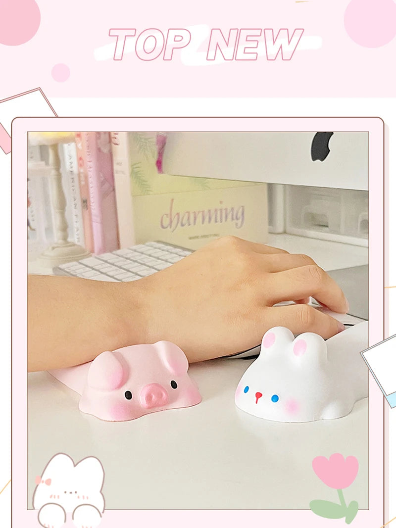 Animal-Shaped Desk Wrist Rest – Rabbit, Pig, Cat or Dog