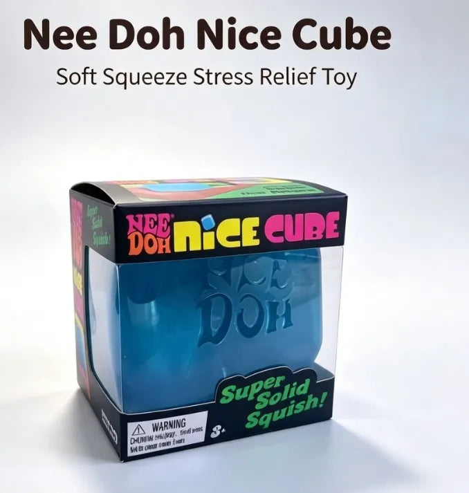 2026 Hot New Nee Doh Nice Cube Soft Rubber Squeezing Cube Sensory Decompression Office Relieves Anxiety Pinching Music