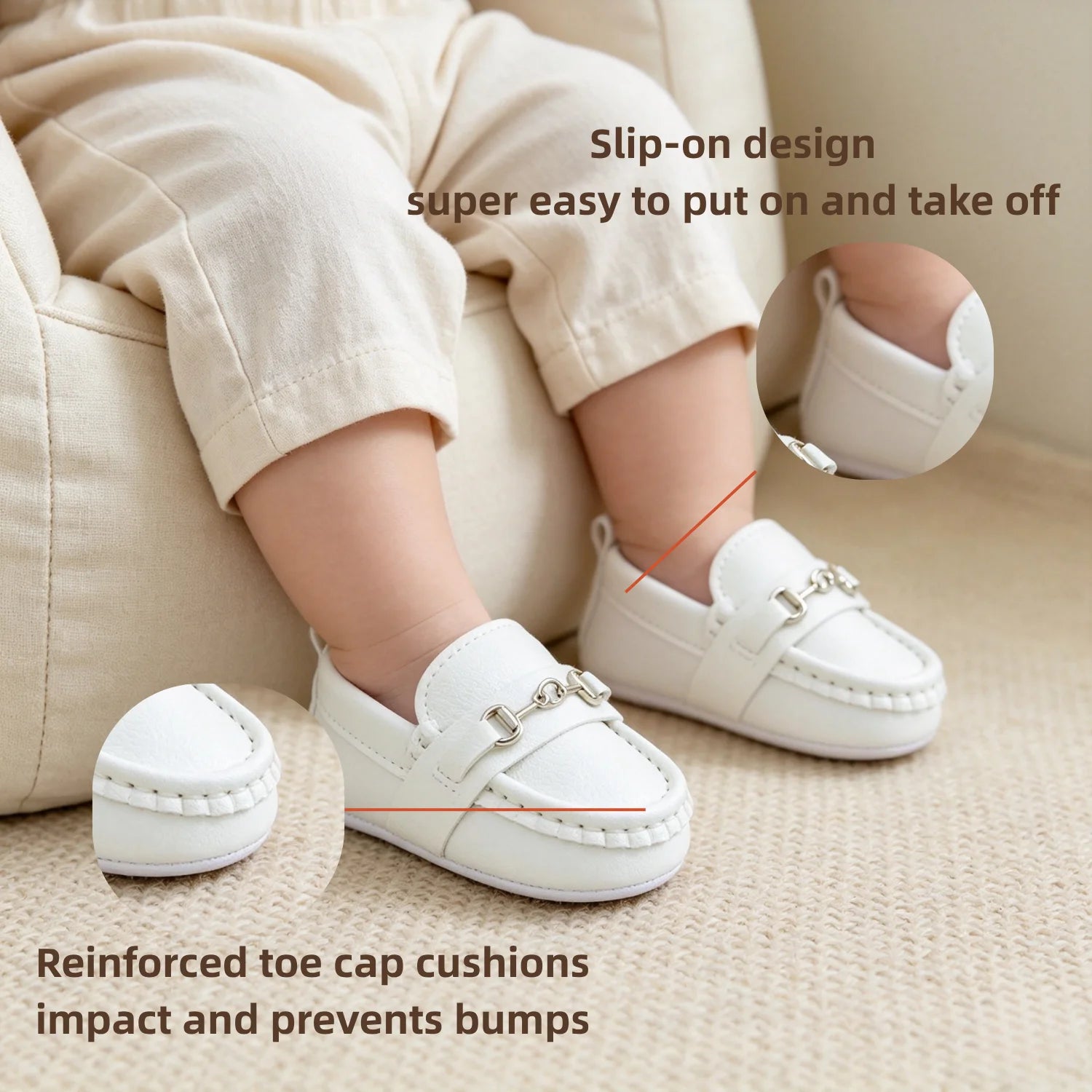 Casual Slip On Low Top Loafer Shoes For Baby Boys, Lightweight Comfortable Non Slip Flat Shoes For Indoor Outdoor Walking, Sprin