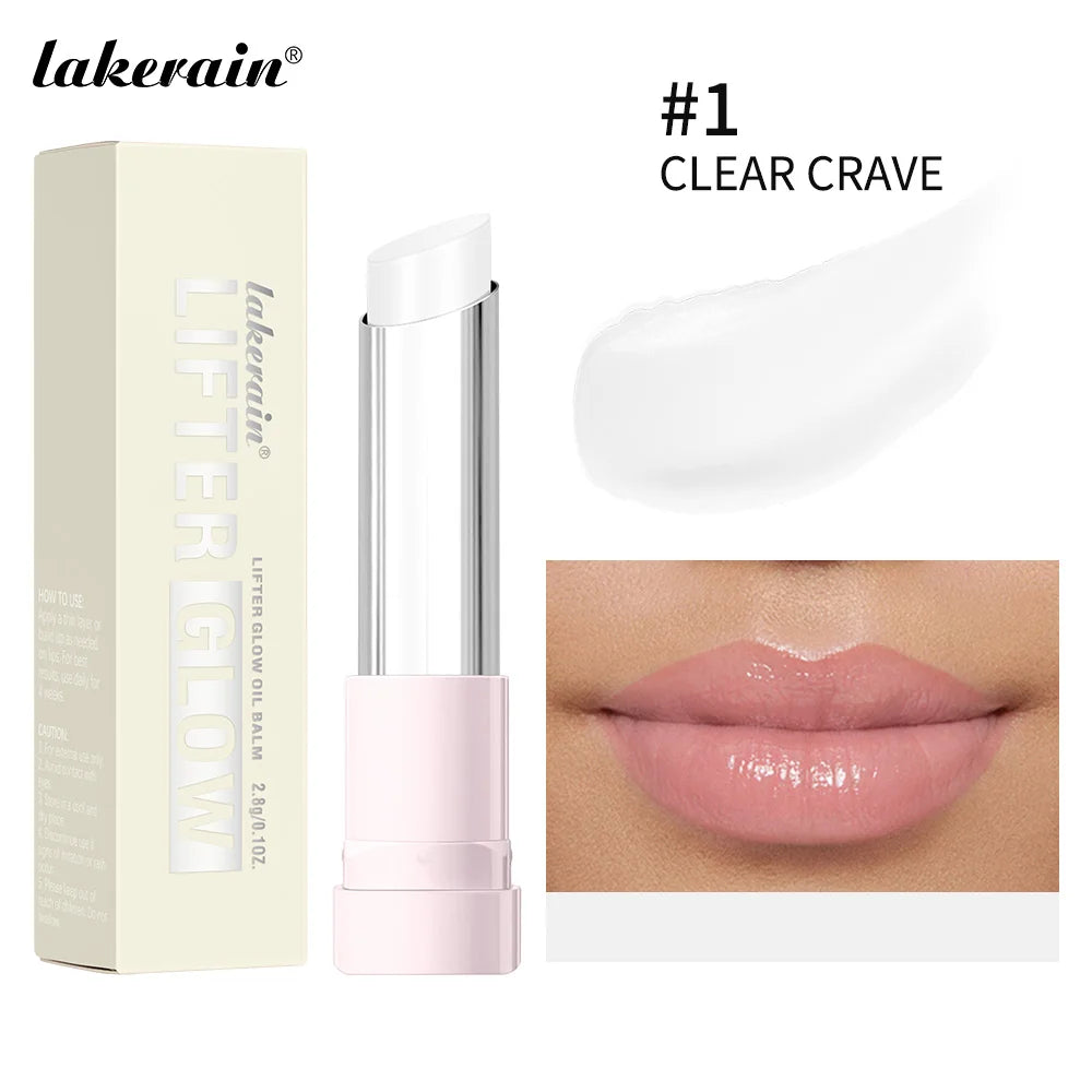 Lakerain Glow Lip Oil Balm Long Lasting Moisturizing Nourishing Daily Care Lip Balm Smooth-melt Softness Texture Natural Makeup