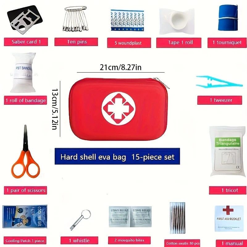 Compact First Aid Kit with Zippered Case – Two Model Options