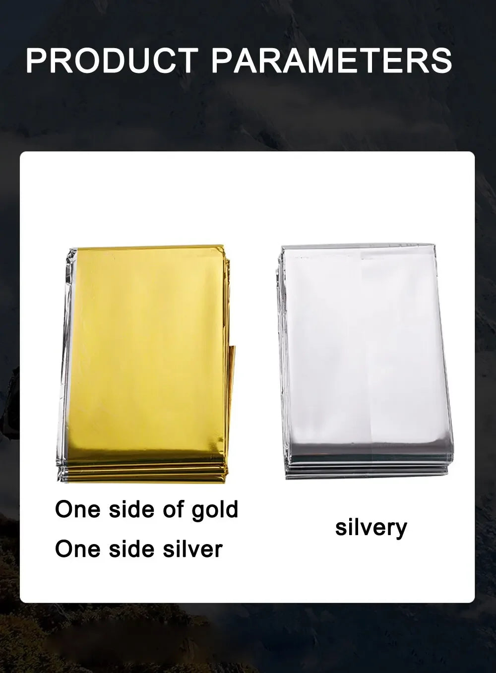 Reflective Emergency Blanket – Silver or Gold/Silver