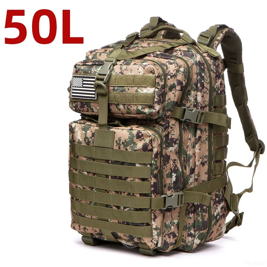 Tactical Backpack with MOLLE Webbing – 25L or 50L