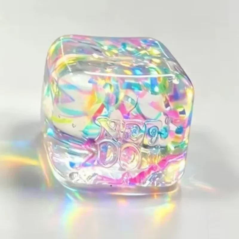 Holographic Ribbon Squeeze Fidget Cube