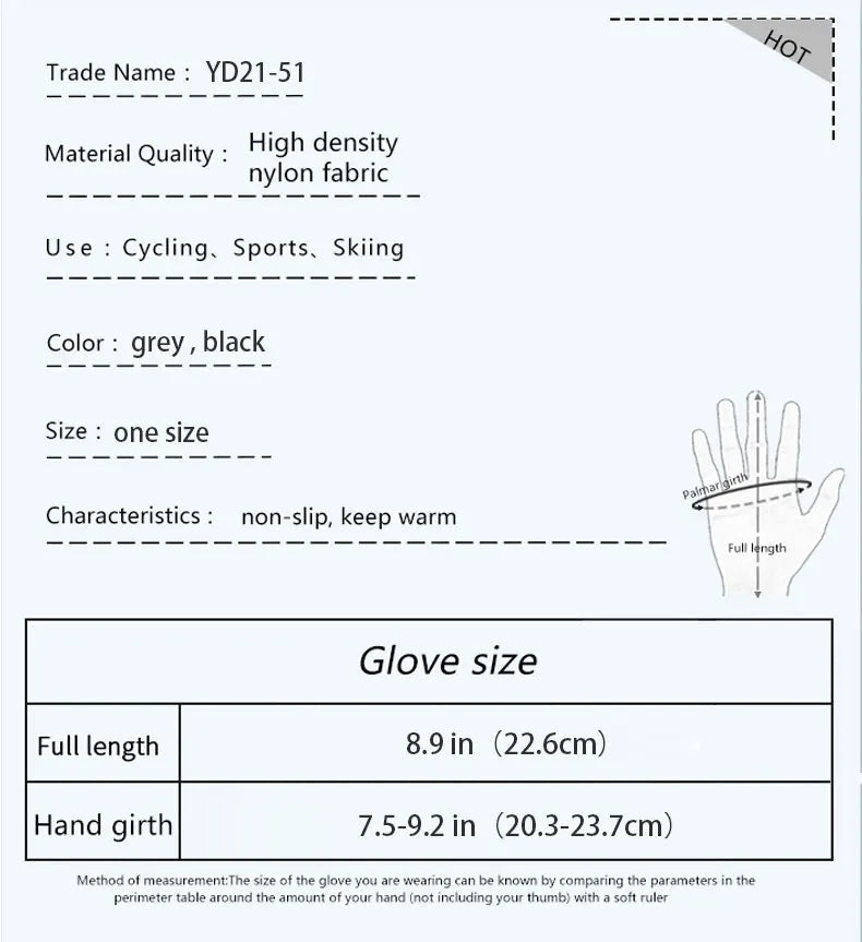 Full-Finger Sports Gloves with Textured Grip Palms