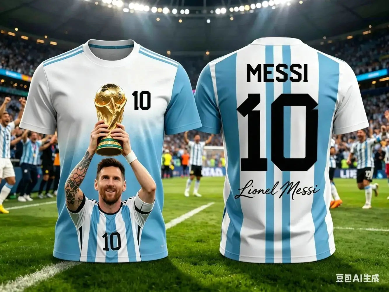 2026 Messi Style Summer 3D Printable  Clothing Football Jersey T-shirt Loose and Comfortable Suitable for Sports Wearing