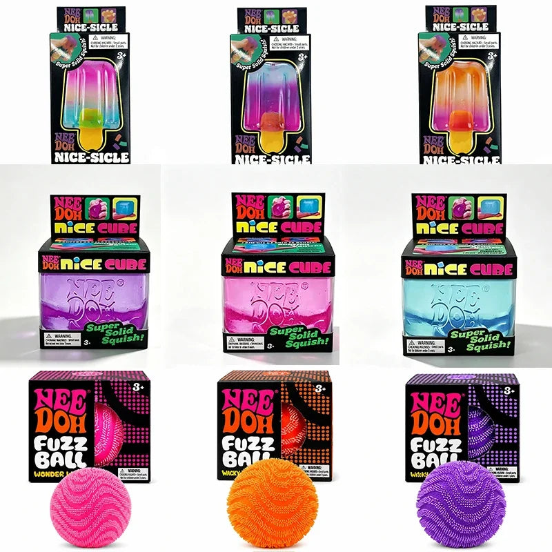 2026 NeeDoh Schylling Squeez Toy Squishy Blind Box Multi Slow-Rising Squishy ADHD Stress Relief Fingertip Toy Mystery Box Gift