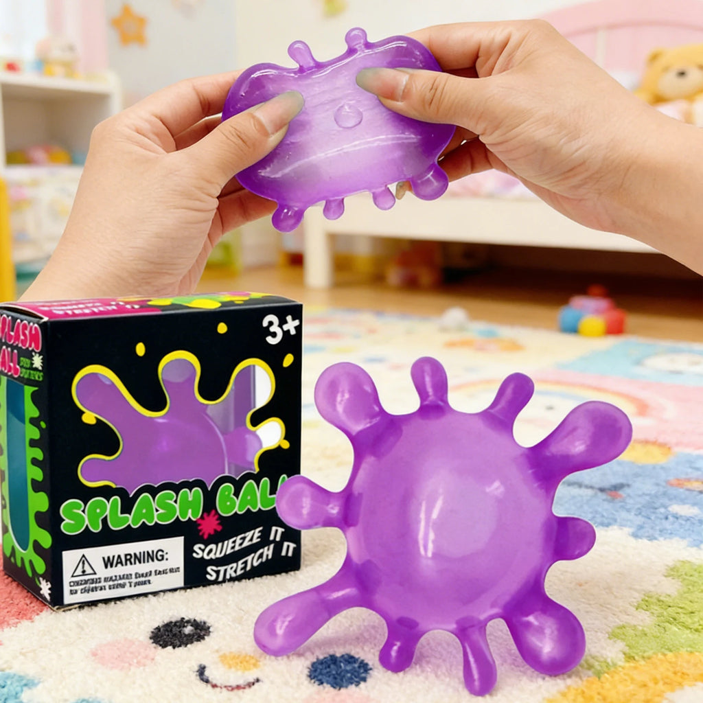 Splash-Shaped Slow Rebound Squeeze Ball – Stress Relief Decompression Fidget Toy, Blind Box Party Gift