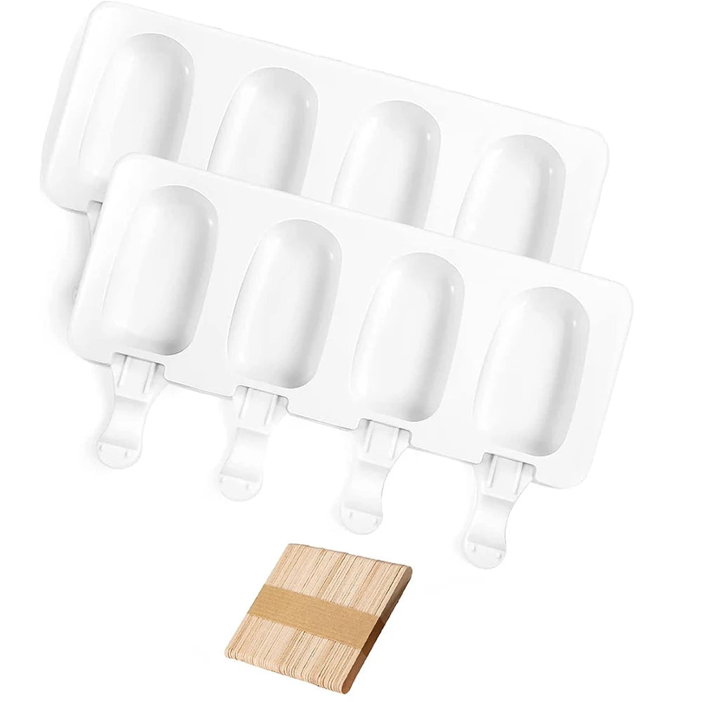 Silicone Ice Cream Mold – DIY Magnum Popsicle & Ice Pop Maker, Food-Grade, Dishwasher Safe, SGS Certified