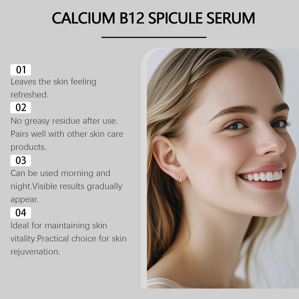 Calcium Anti-Aging Skincare Set – B12 Spicule Serum, Eye Patches & Multi Balm, Fades Fine Lines & Dark Circles