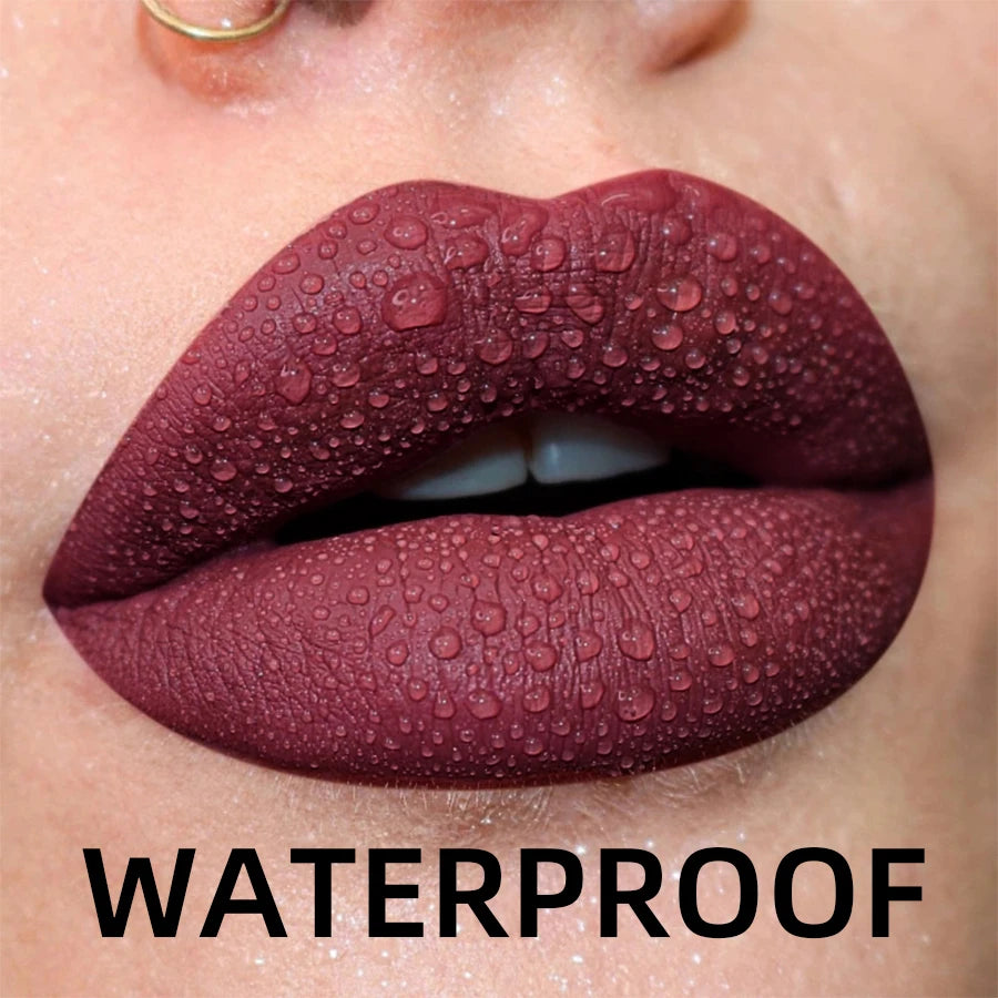 Matte Velvet Lip Gloss – Waterproof Long-Lasting Liquid Lipstick, 19 Shades, 2.7g